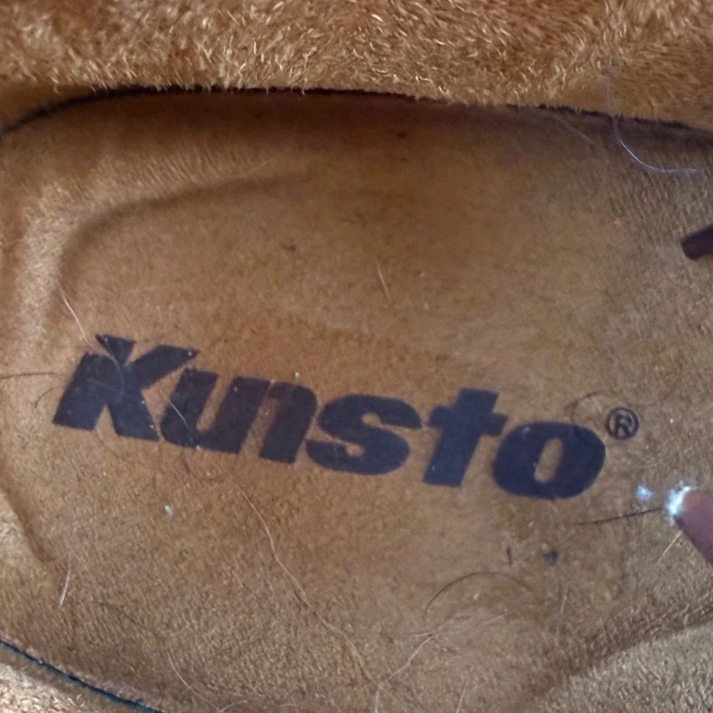 Kunsto Men Light Brown Leather Cap Toe Lace Up Side Zip Ankle Boots 12 SN4954-01
